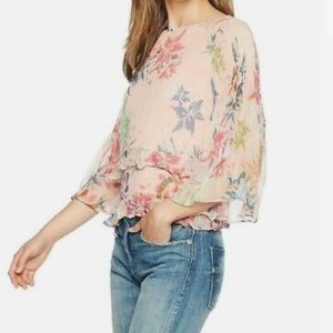 NWOT‎ Nicole Miller Artelier Floral Silk Blouse Medium